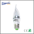 Kingunionled fabricante conduziu a luz 3W 220LM E27 da vela com menos consumo de poder CE RoHS